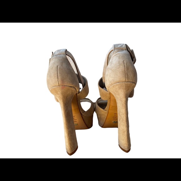 Schutz | beige suede platform heels - Picture 3 of 5